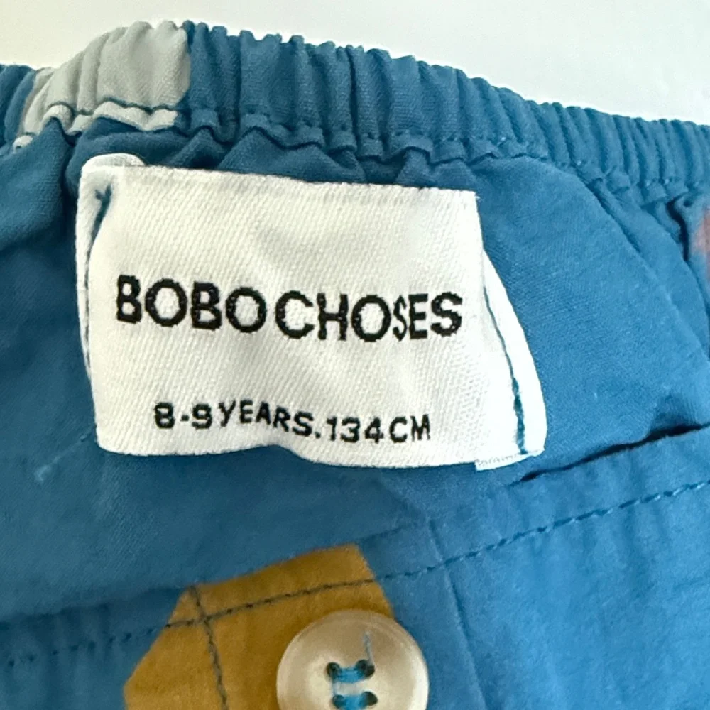 Bobo Choses Kids - Teal Button-Front Sundress with Multicolor Shapes - Picture 3 of 6